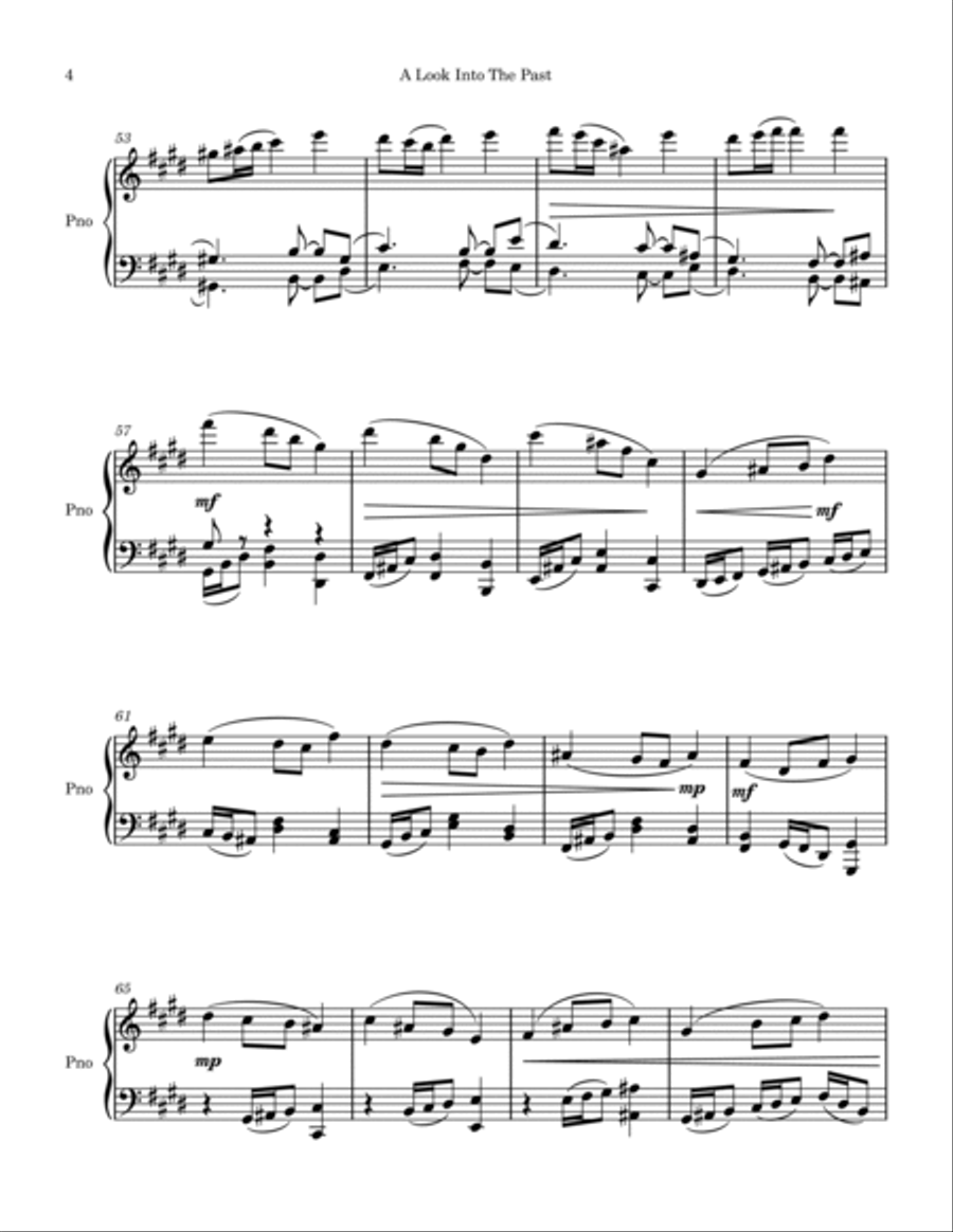 A Look Into The Past Piano Solo scores gallery preview page 4