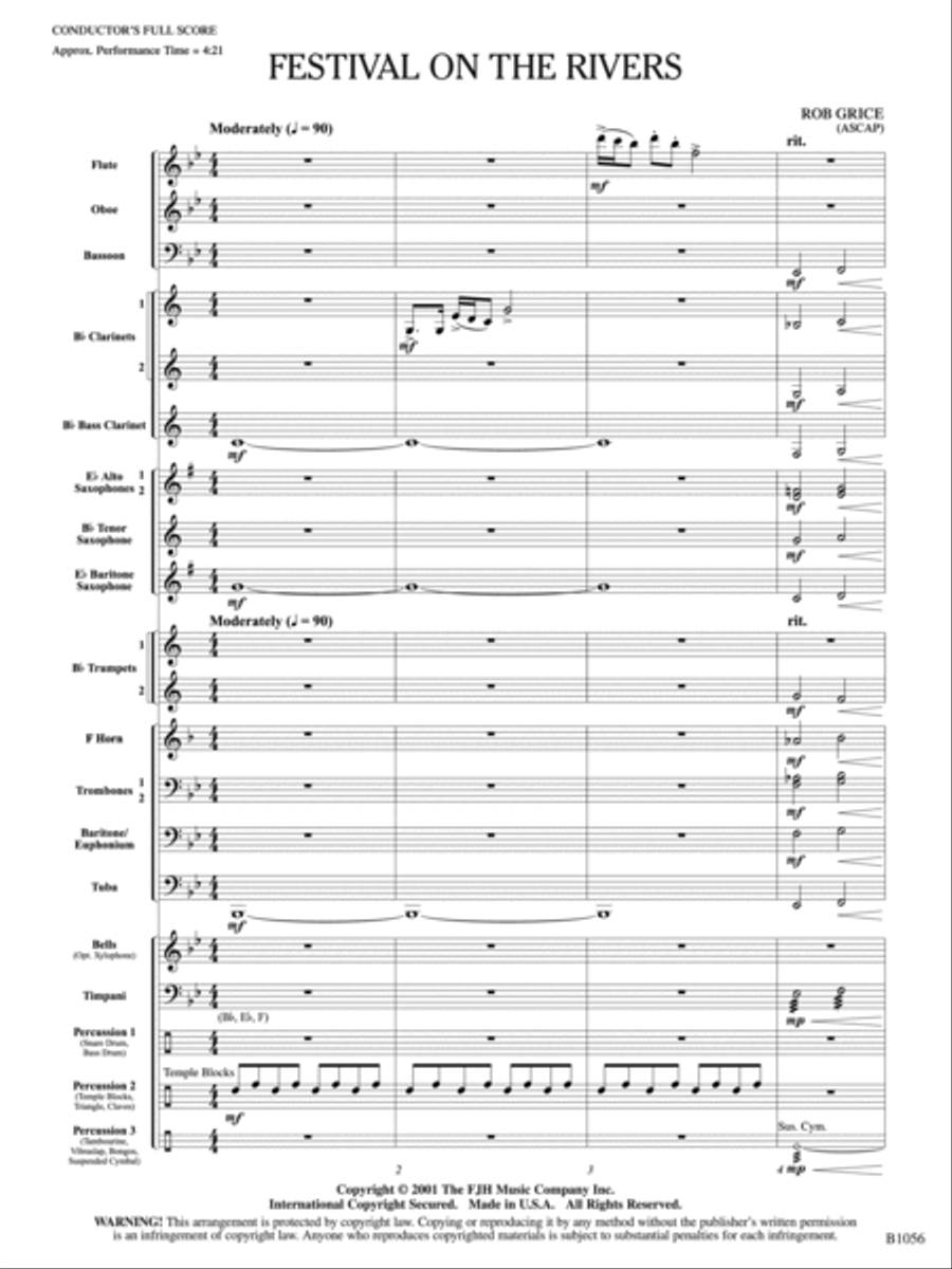 Festival on the Rivers: Score Concert Band scores gallery preview page 3