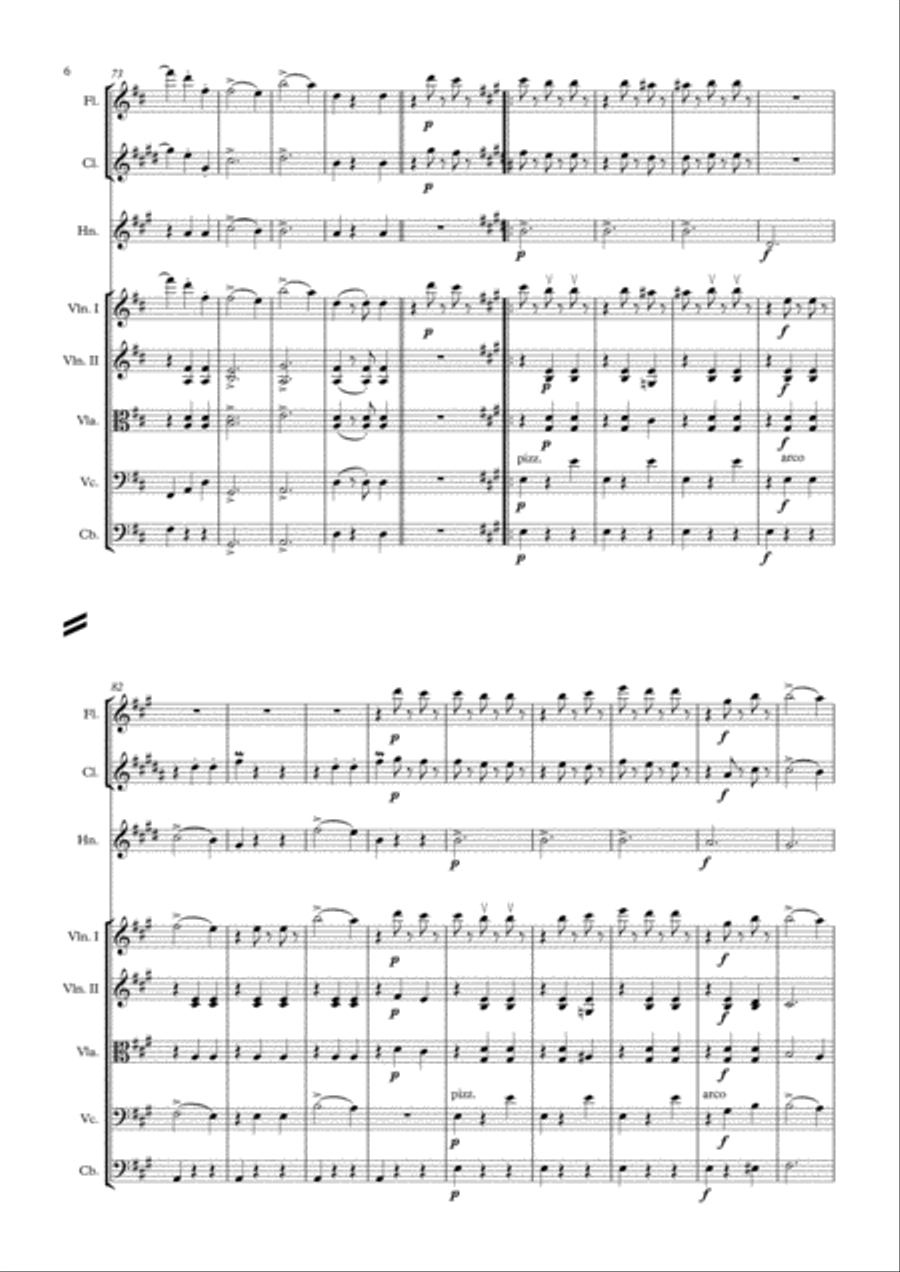 The Beautiful Blue Danube - Waltz - J.Strauss.Jr. Op.314 Chamber Orchestra scores gallery preview page 6