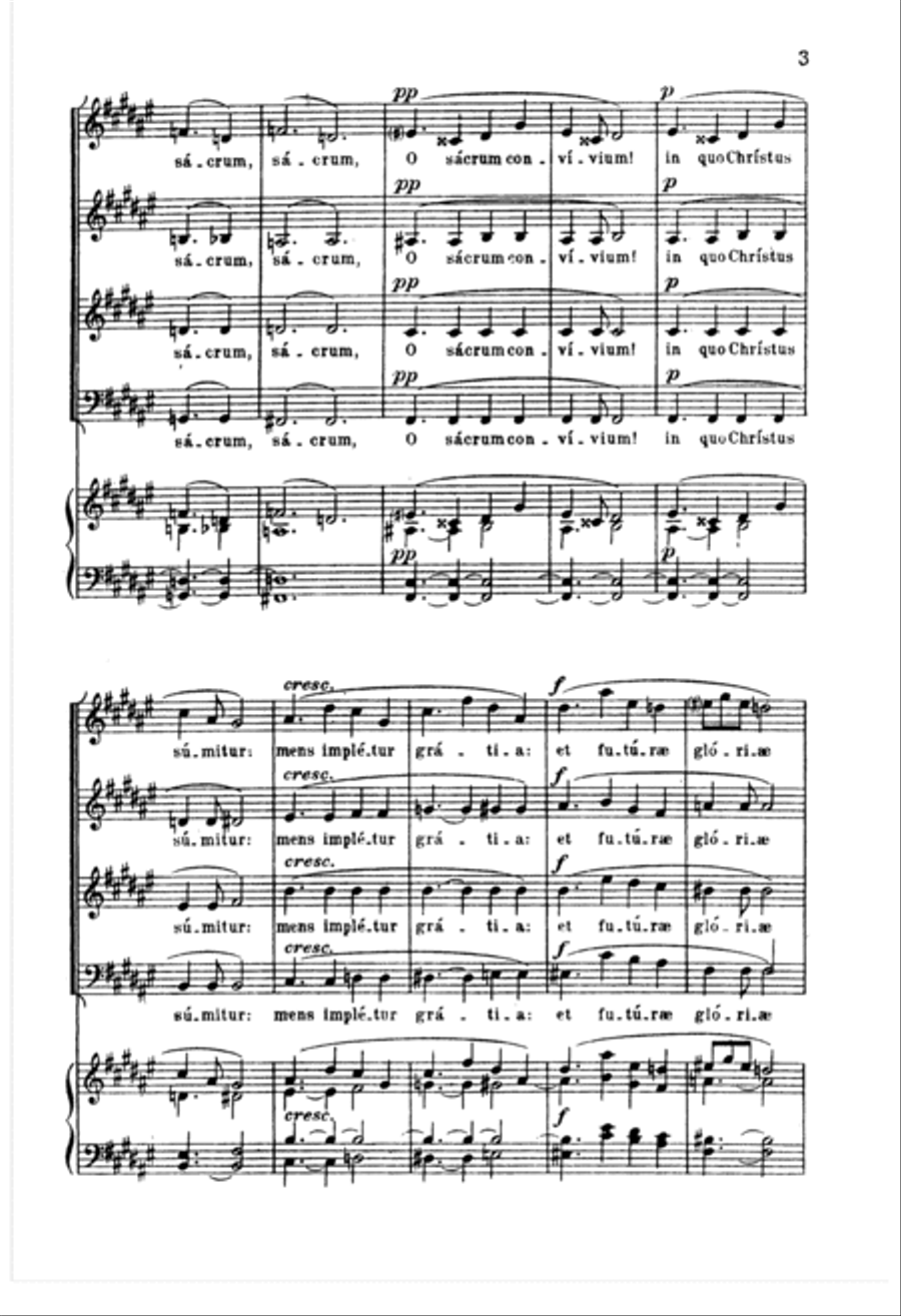 O Sacrum Convivium! 4-Part scores gallery preview page 3
