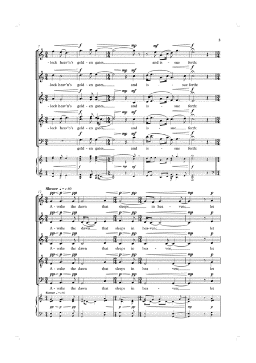 To Morning SSATB scores gallery preview page 3