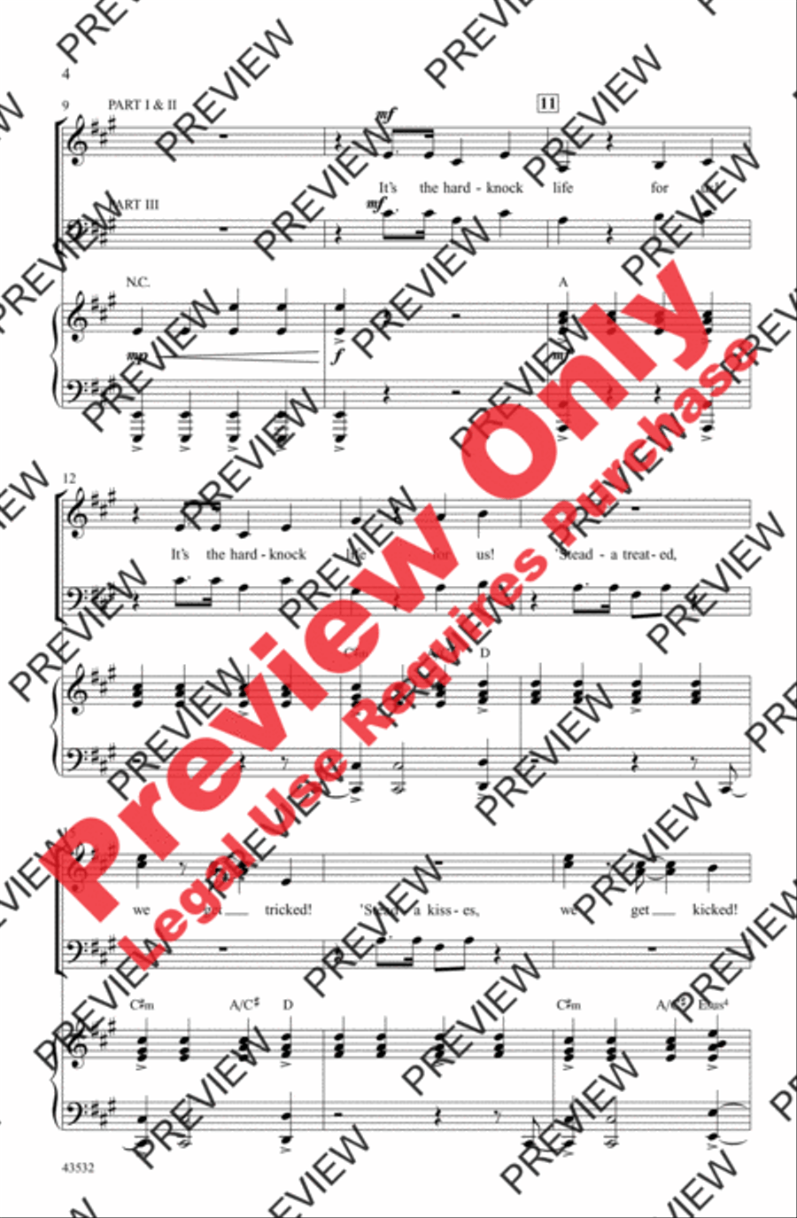 It's the Hard-Knock Life It's the Hard-Knock Life 3-Part scores gallery preview page 4