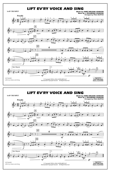 Lift Ev'ry Voice and Sing (arr. Paul Murtha) - 1st Bb Trumpet