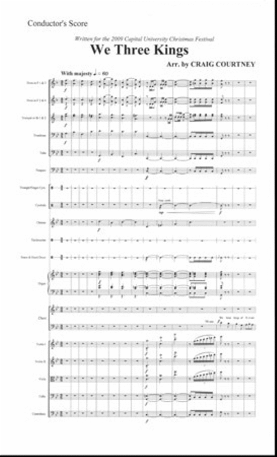 We Three Kings - orchestral accompaniment Choir scores gallery preview page 1