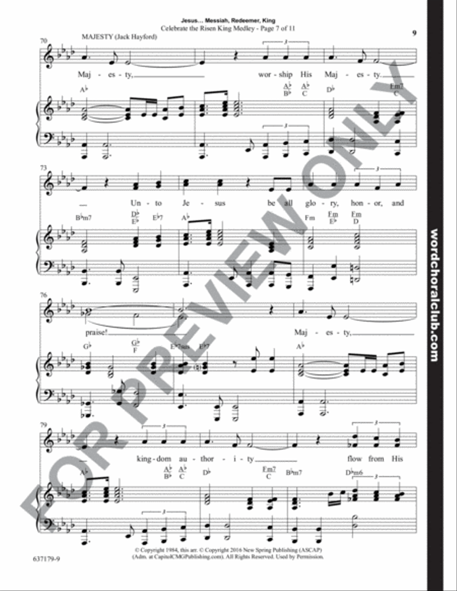 Jesus...Messiah, Redeemer, King - Choral Book Unison Choir scores gallery preview page 10