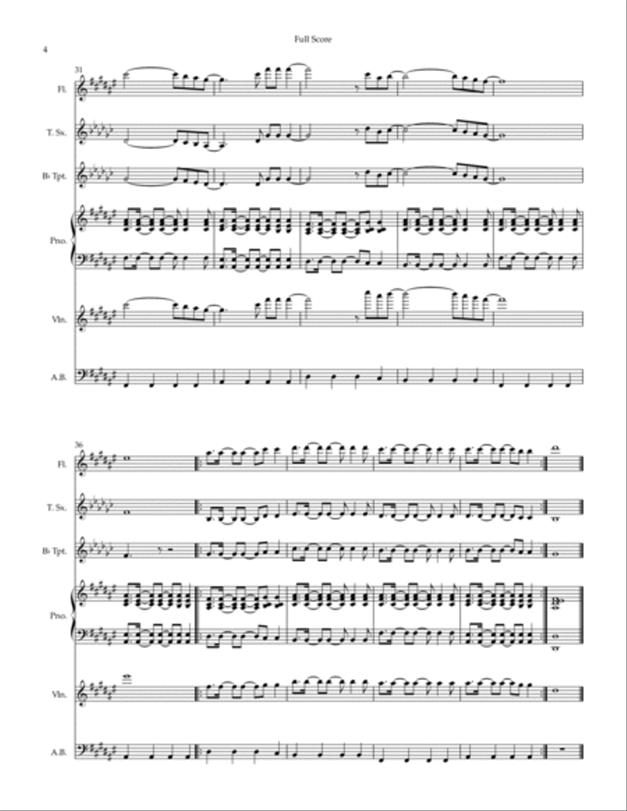 A Sky Full Of Stars Small Ensemble scores gallery preview page 4
