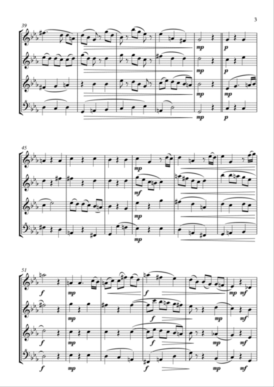 Sarabande - Recorder Quartet Chamber Music scores gallery preview page 3