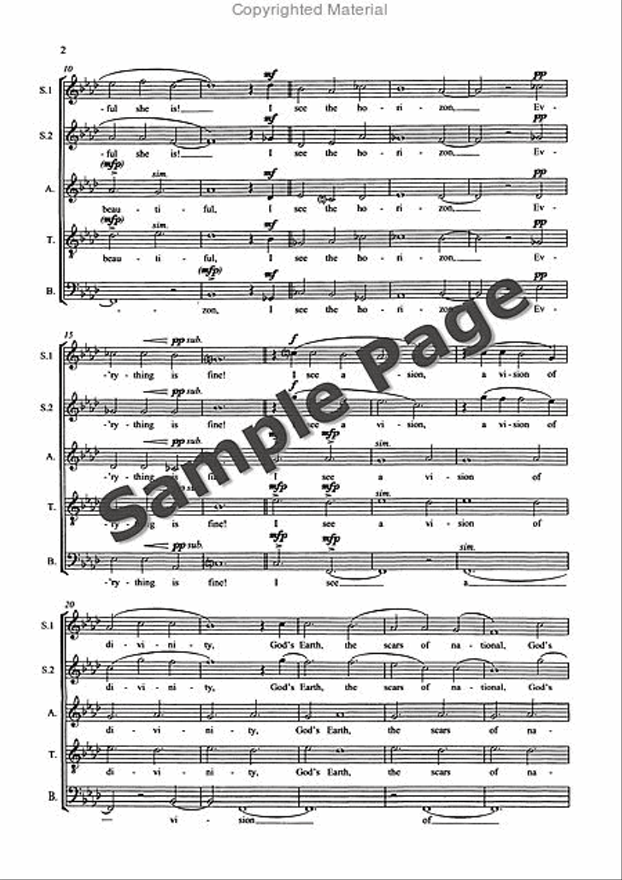Skywalk (I See the Horizon) SSATB scores gallery preview page 7