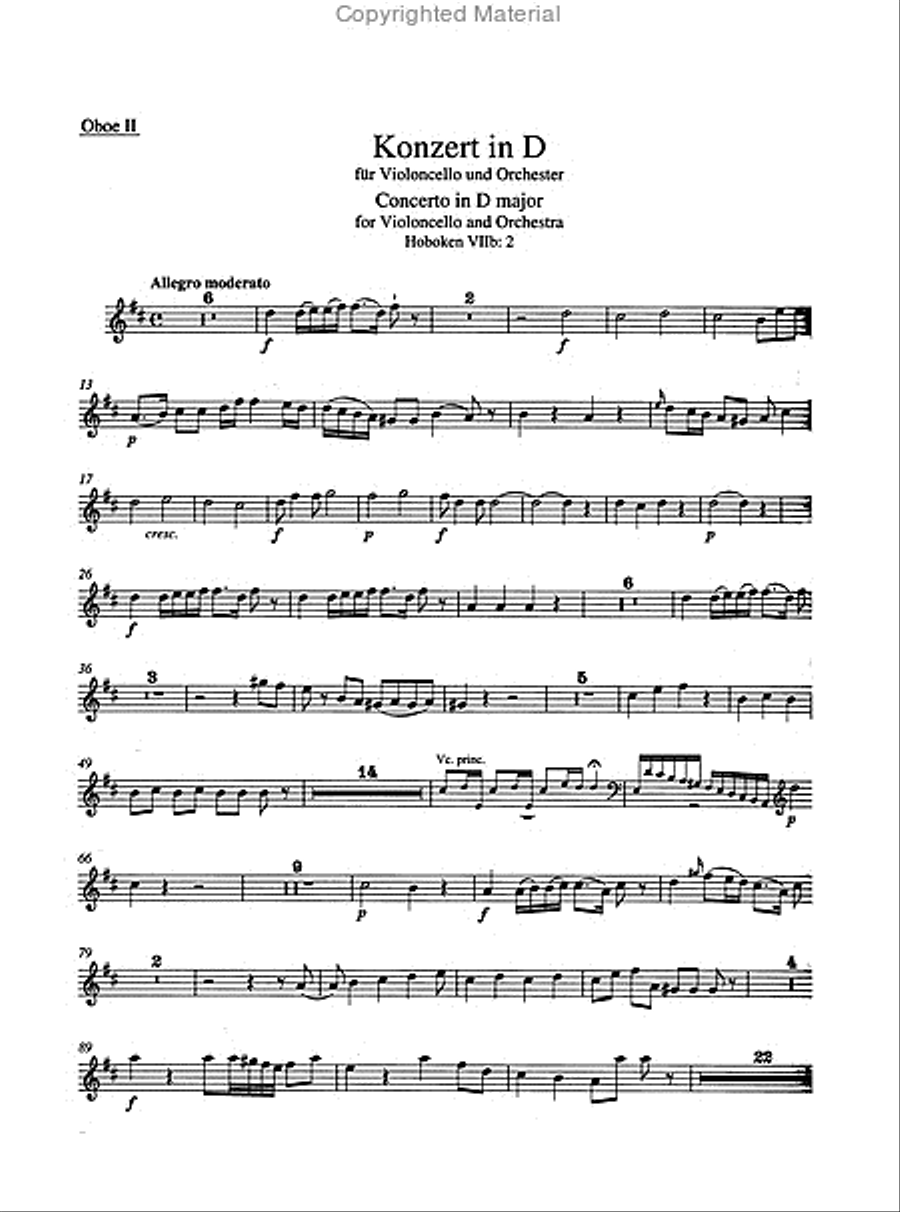 Concerto for Violoncello and Orchestra in D major Hob. VIIb:2 Set of Parts scores gallery preview page 3