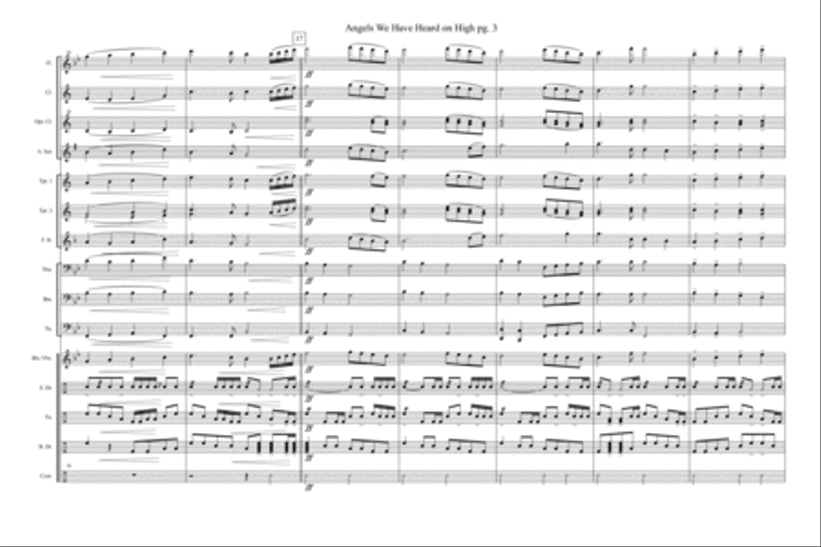 Angels We Have Heard on High Marching Band scores gallery preview page 4