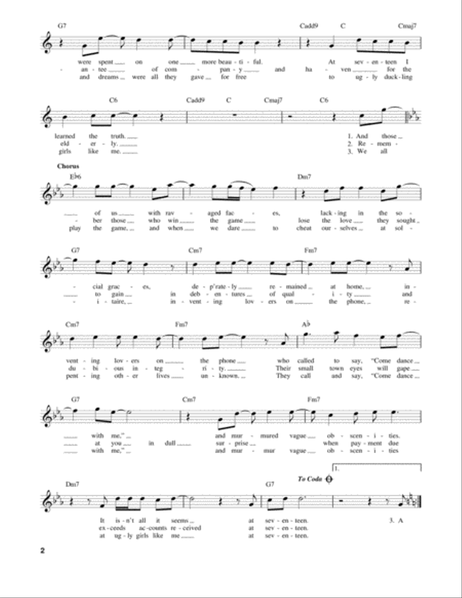At Seventeen Acoustic Guitar scores gallery preview page 2