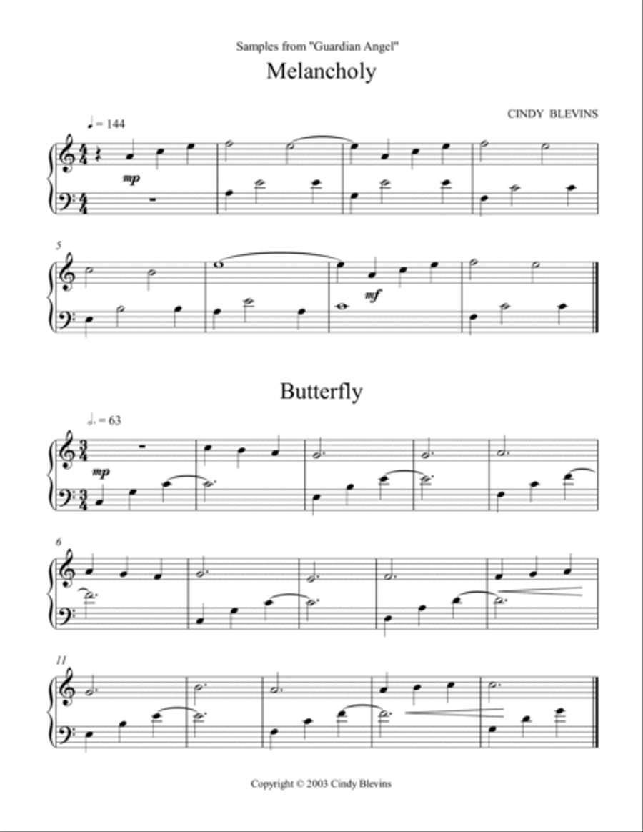 Guardian Angel, 28 original solos for Lap Harp Lap Harp scores gallery preview page 2
