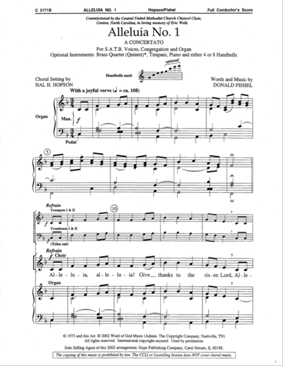 Alleluia No. 1 Choir scores gallery preview page 14