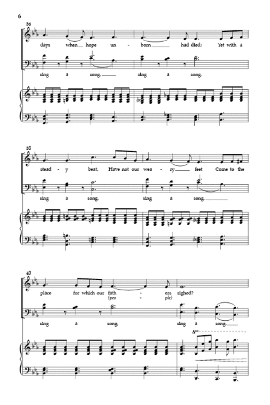 Lift Every Voice and Sing Divisi scores gallery preview page 6
