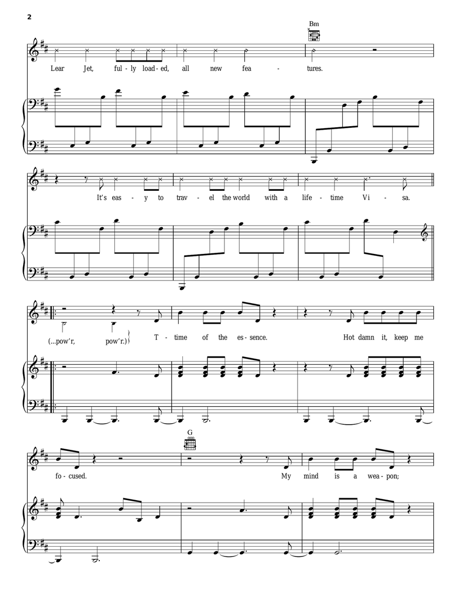 Power Of The Empire Power Of The Empire Piano, Vocal, Guitar scores gallery preview page 2
