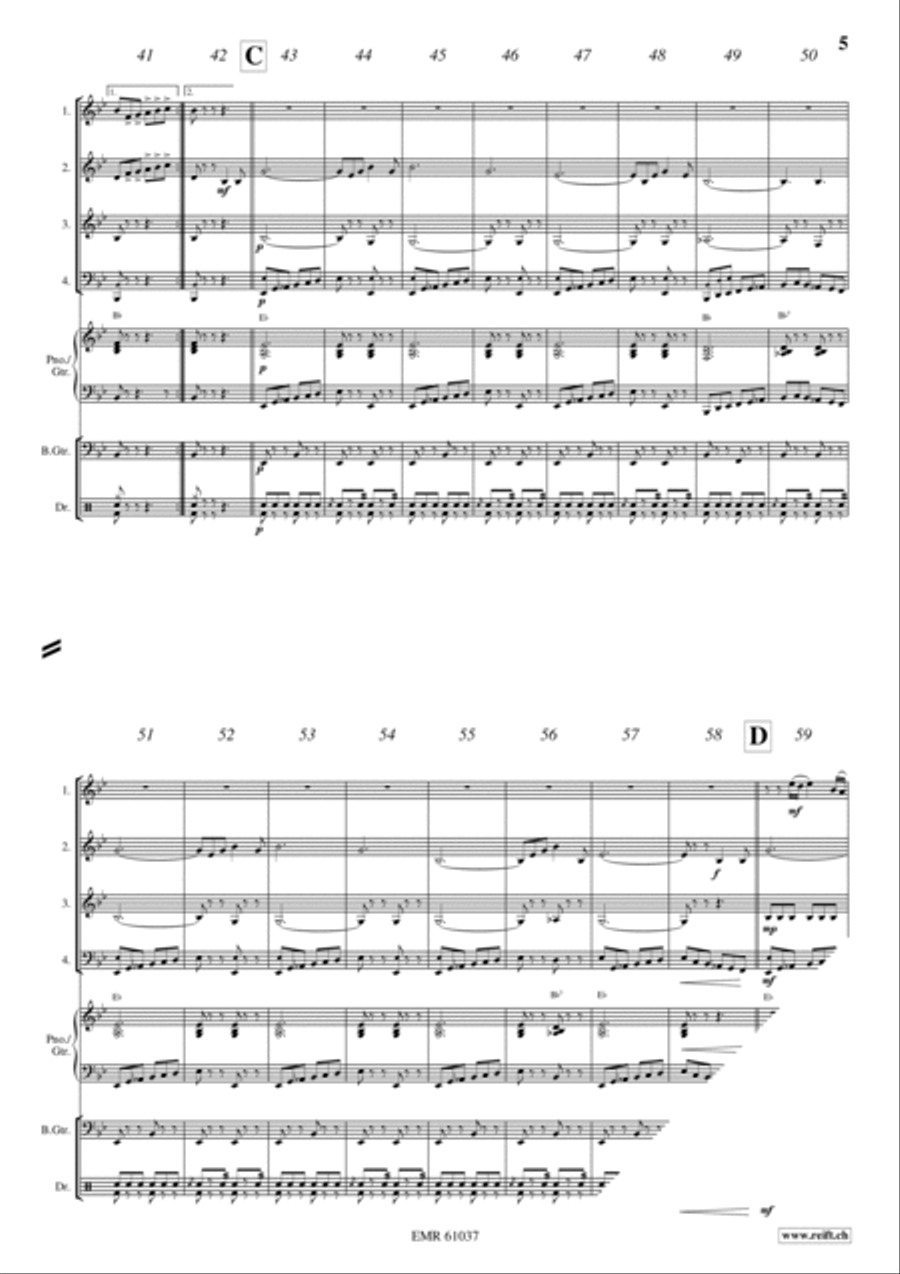 Semper Fidelis Brass Quartet scores gallery preview page 5