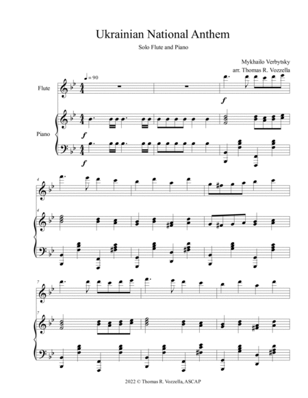 Ukrainian National Anthem (Flute and Piano) image number null