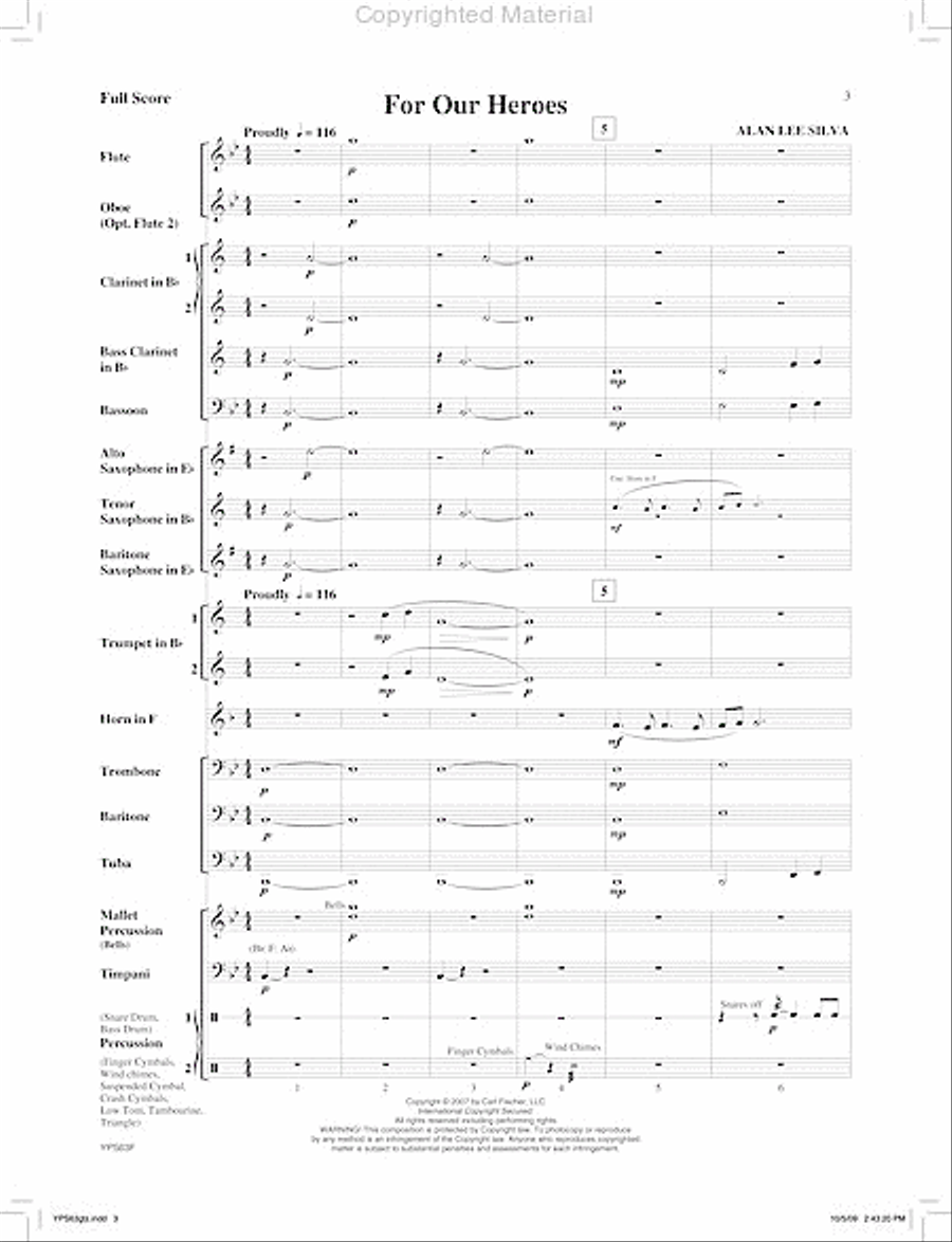 For Our Heroes Concert Band scores gallery preview page 4