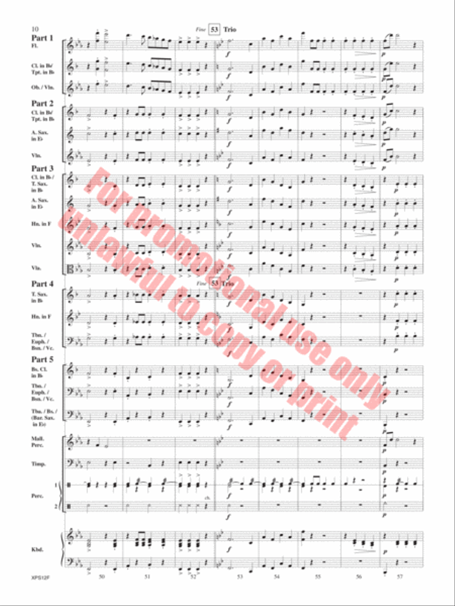 Radetzky March Concert Band scores gallery preview page 11