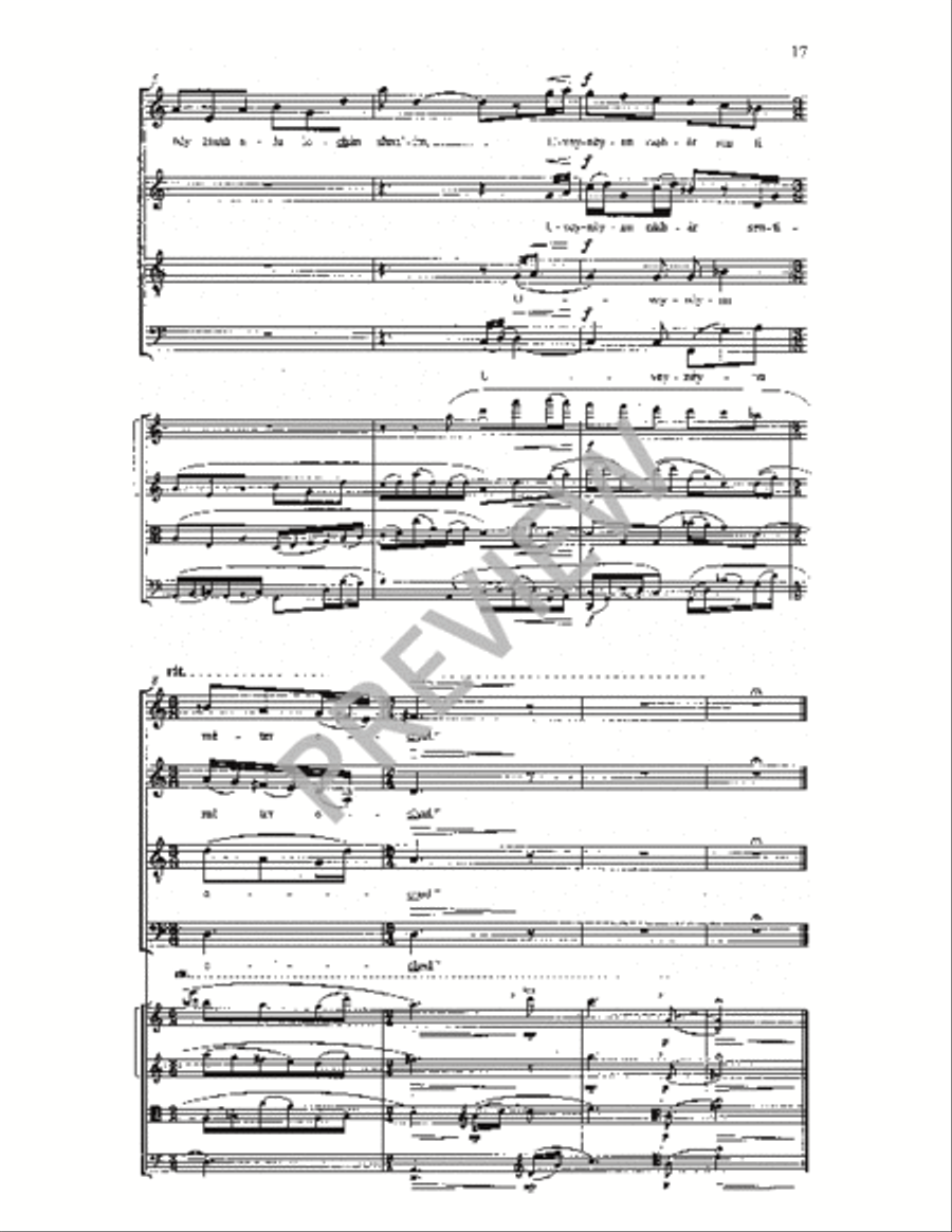 Five Hebrew Love Songs (Conductor's Full Score) Choir scores gallery preview page 17