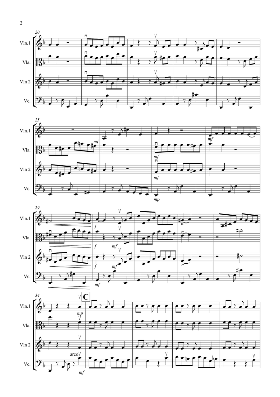 Tango á Trois for String Trio String Trio scores gallery preview page 2