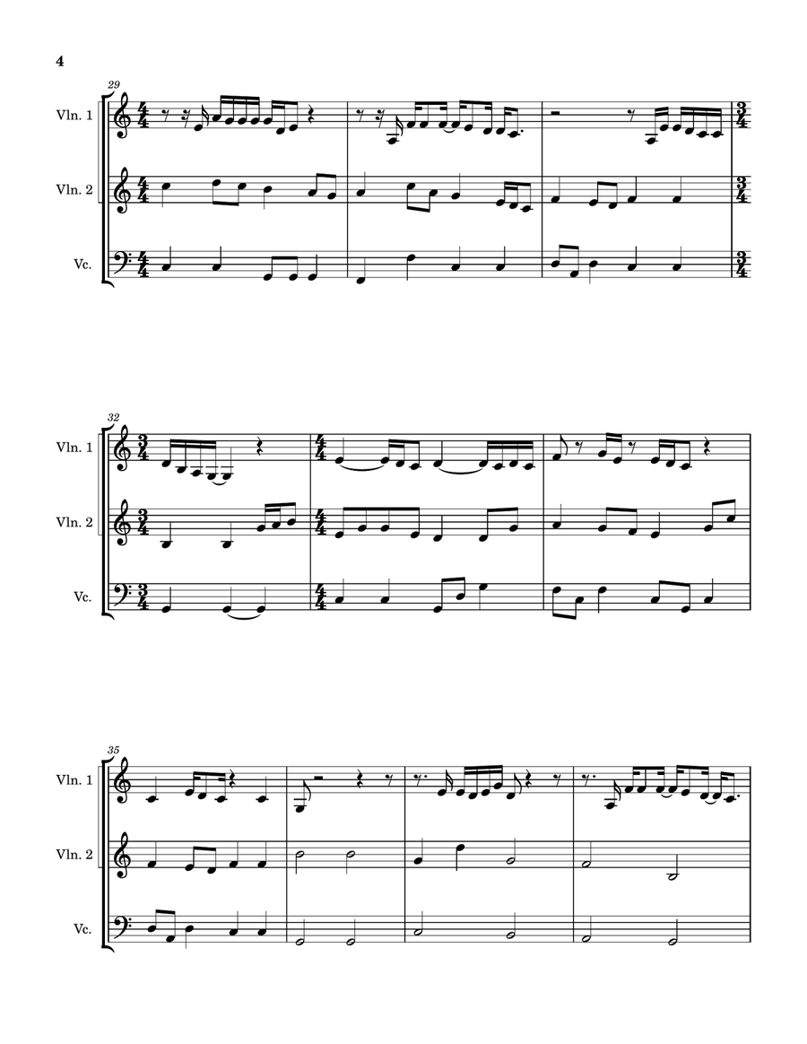 How Long Will I Love You String Trio scores gallery preview page 5