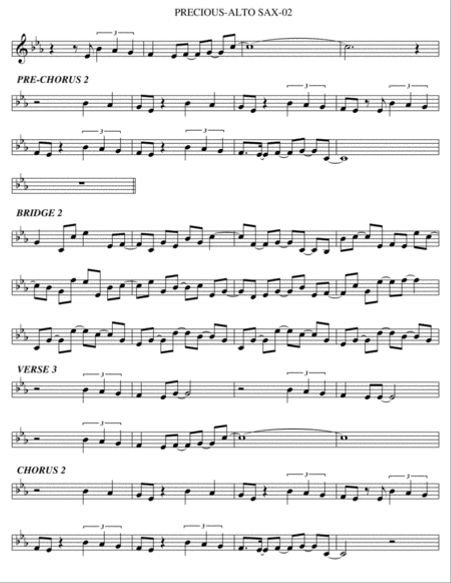 Precious Alto Saxophone scores gallery preview page 2