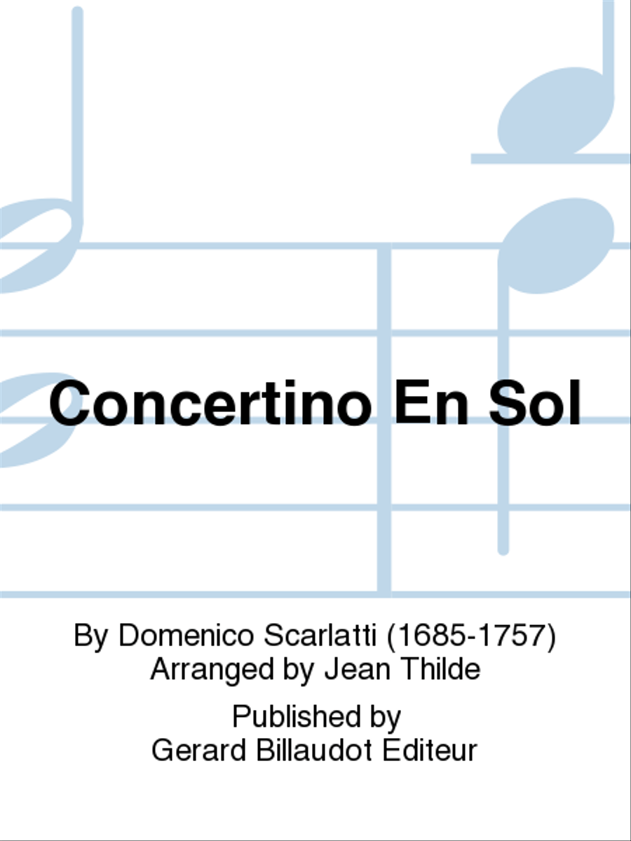 Concertino En Sol Concertino En Sol Oboe Solo scores gallery preview page 1