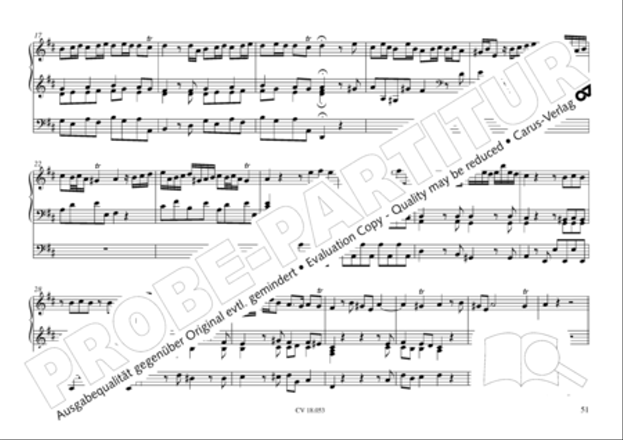 Das Husumer Orgelbuch von 1758 Organ Solo scores gallery preview page 52