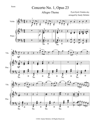 Book cover for Concerto No. 1, Opus 23 (Allegro Theme)
