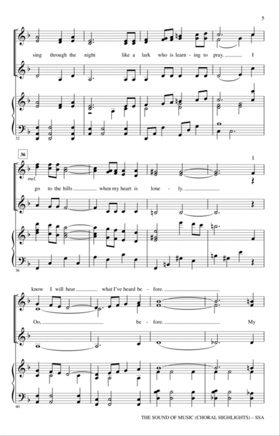 The Sound Of Music (Choral Highlights) (arr. John Leavitt) SSA scores gallery preview page 4