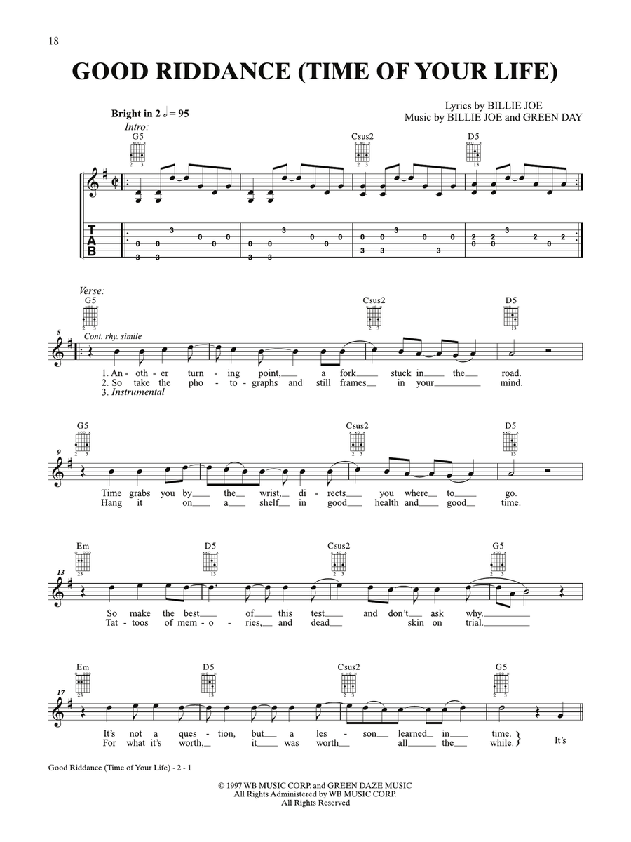 Good Riddance (Time of Your Life)