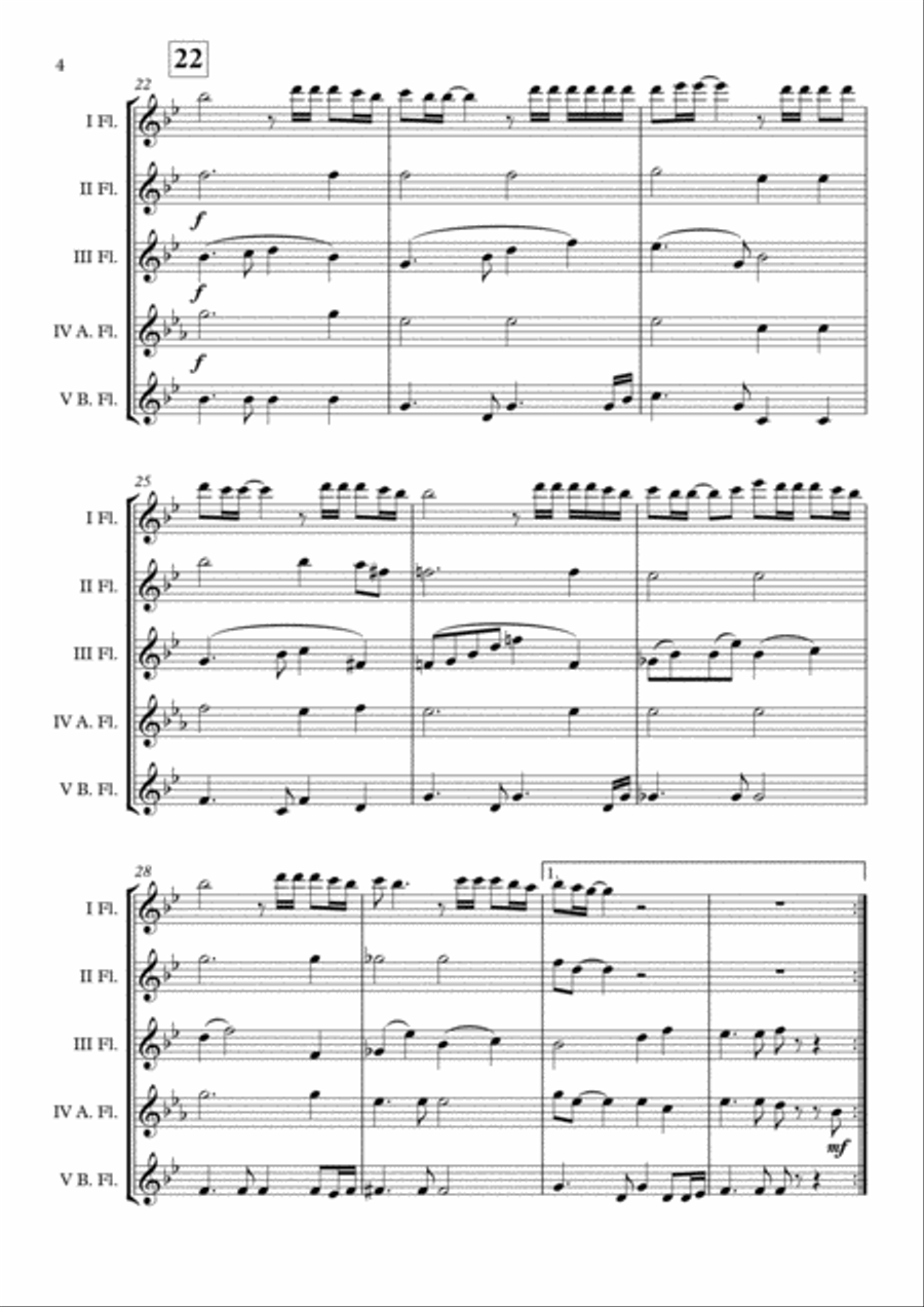 I Believe I Can Fly Flute Choir scores gallery preview page 5
