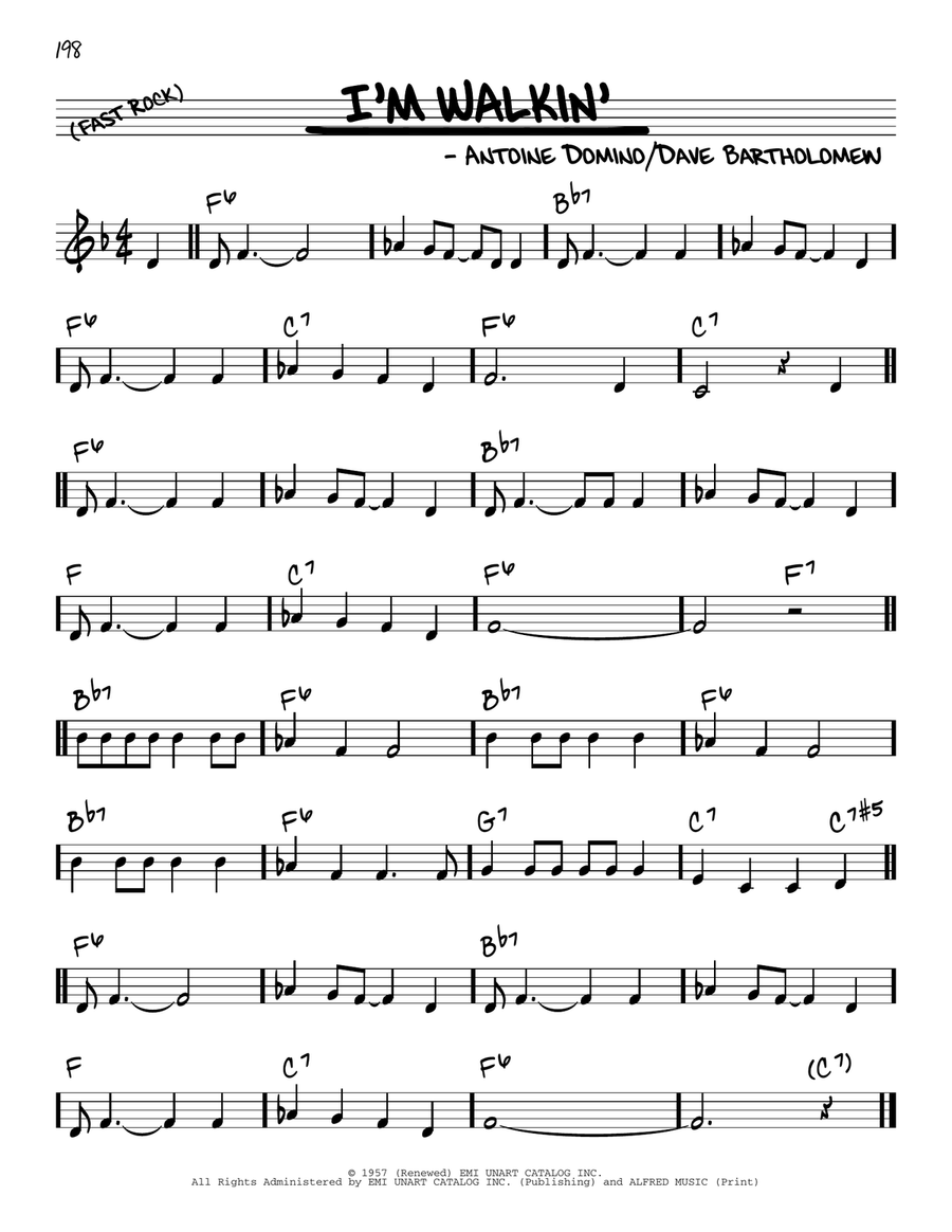 I'm Walkin' Piano scores gallery preview page 1