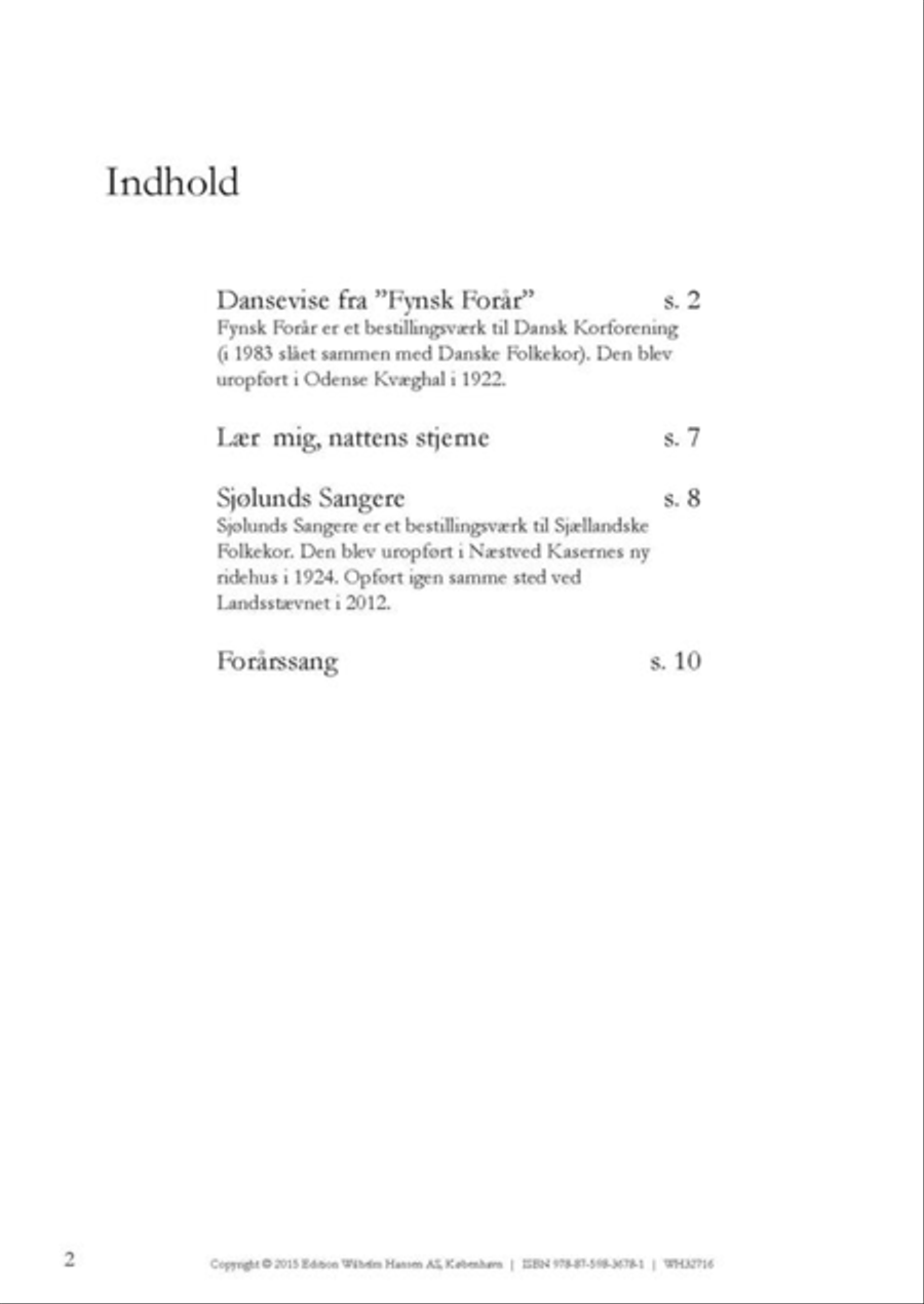 Vi Fejrer Carl August Nielsen 4 Songs 4-Part scores gallery preview page 2