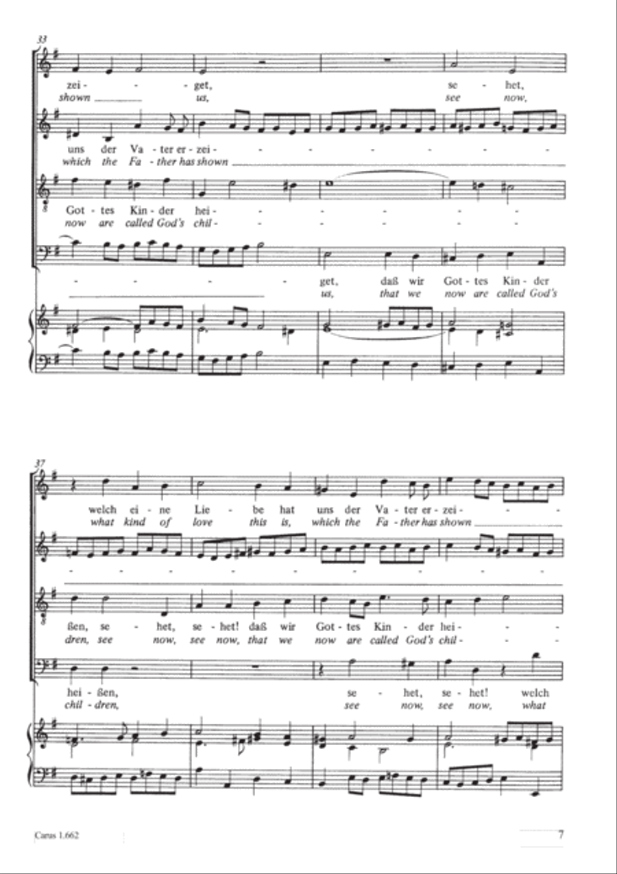 See now, what kind of love (Sehet, welch eine Liebe hat uns der Vater erzeiget) 4-Part scores gallery preview page 8