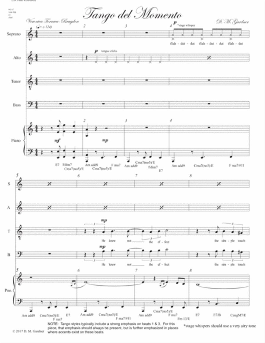 Tango del Momento 4-Part scores gallery preview page 3