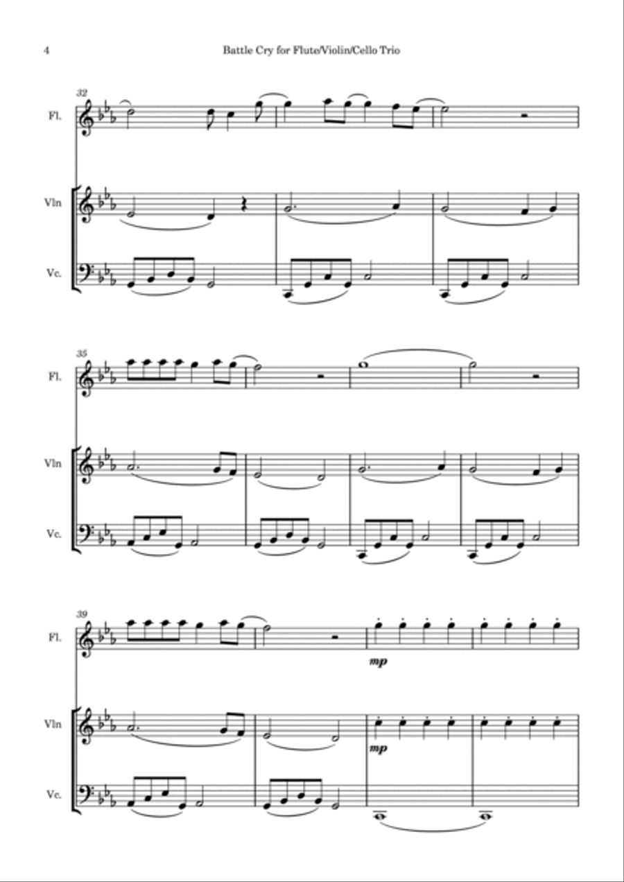 Battle Cry Flute scores gallery preview page 4