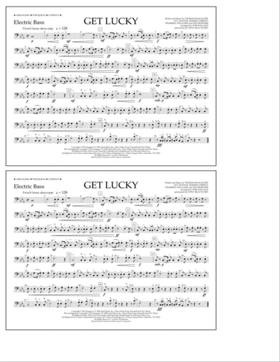 Get Lucky - Electric Bass