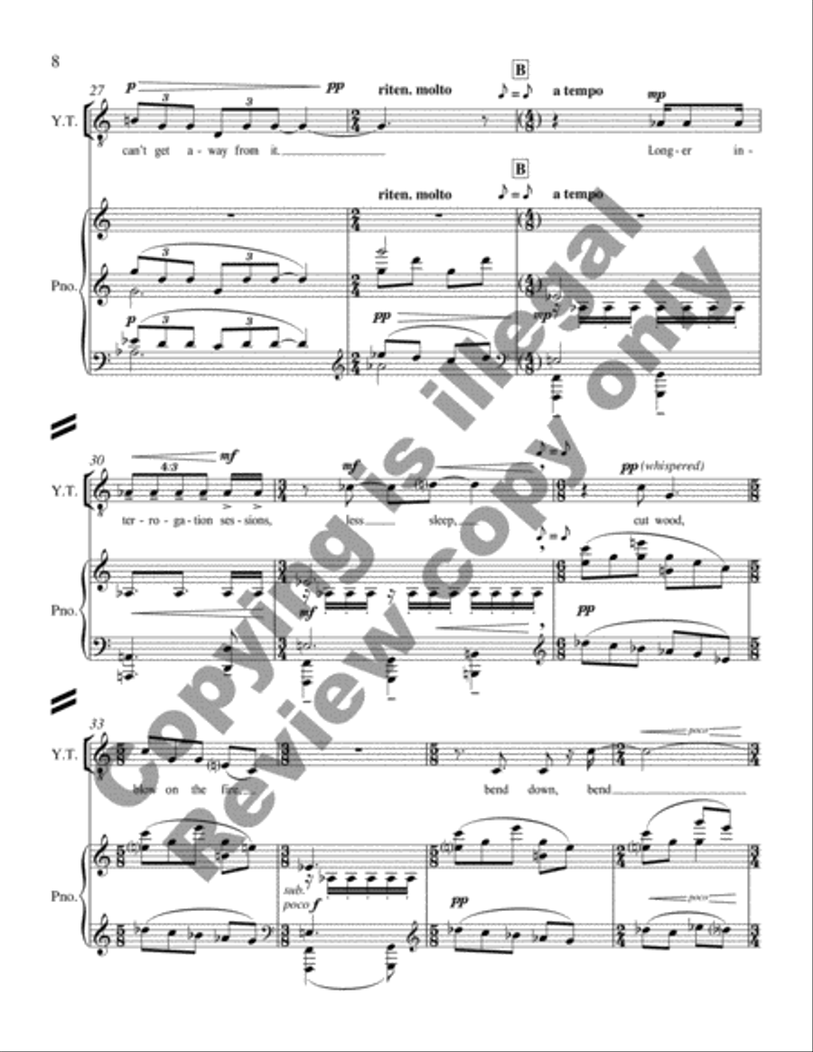 Glory Denied (Piano/Vocal Score) Glory Denied (Piano/Vocal Score) Bassoon scores gallery preview page 10