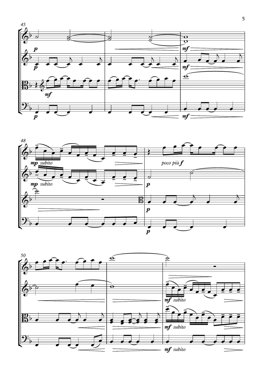 Empire State Of Mind (Part II) Broken Down String Quartet scores gallery preview page 5