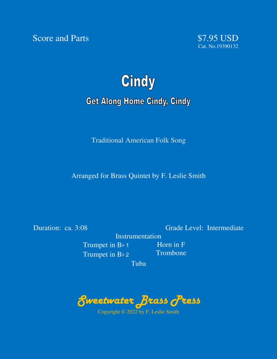 Cindy (Get Along Home Cindy, Cindy) Horn scores gallery preview page 1