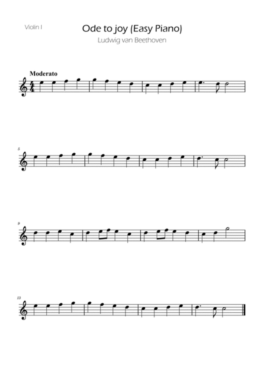 Ode To Joy - Easy String Bass w/ piano accompaniment image number null