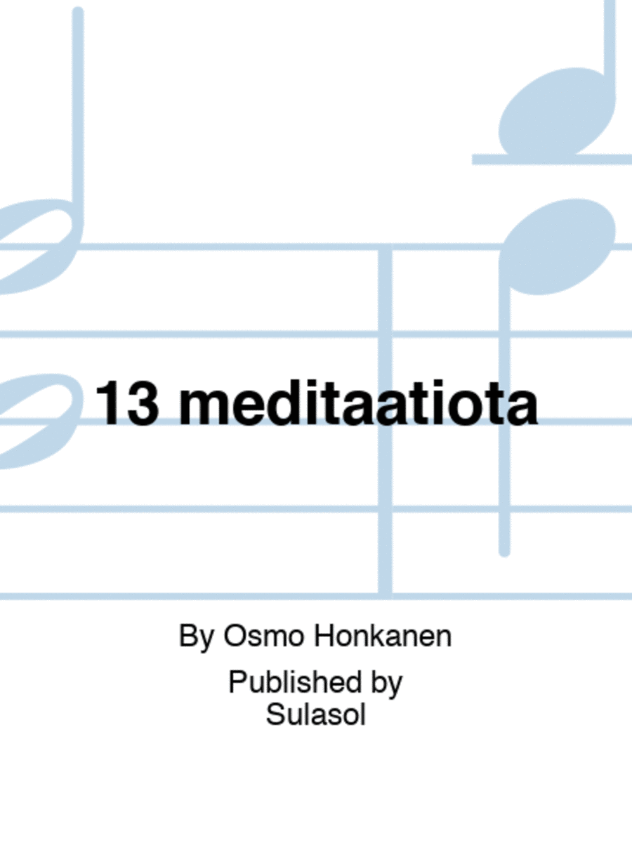 13 meditaatiota 13 meditaatiota Score scores gallery preview page 1