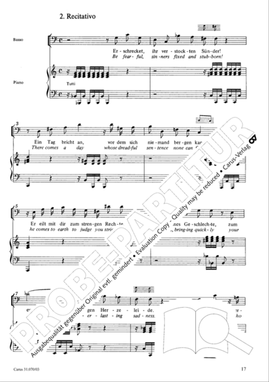 Watch now, praying, praying, watch now (Wachet! betet! betet! wachet!) 4-Part scores gallery preview page 21