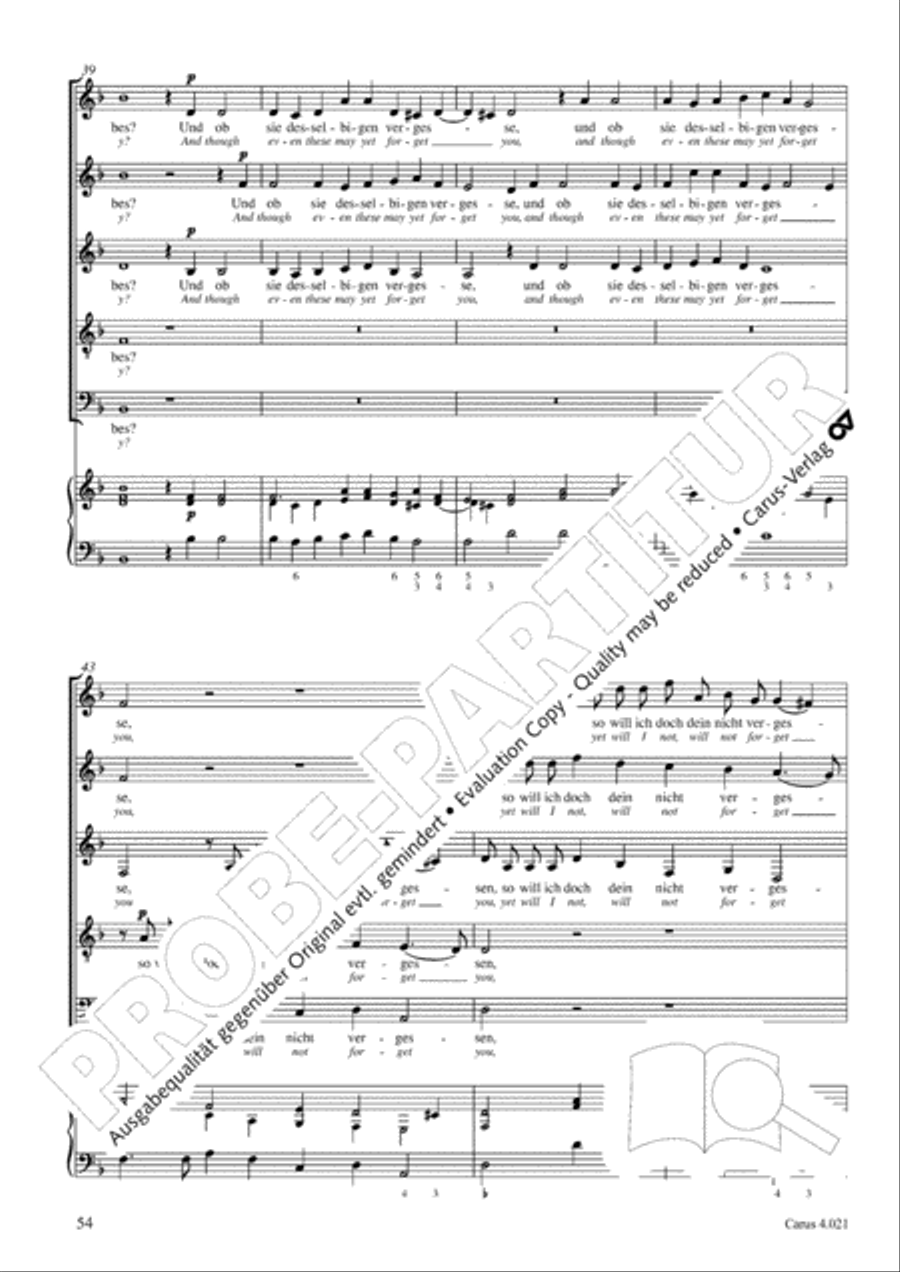 Schein: Israelsbrunnlein. Fontana d'Israel. Complete edition Choir scores gallery preview page 61