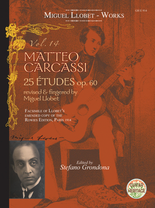 Book cover for Matteo Carcassi: 25 Études op. 60 Vol. 14