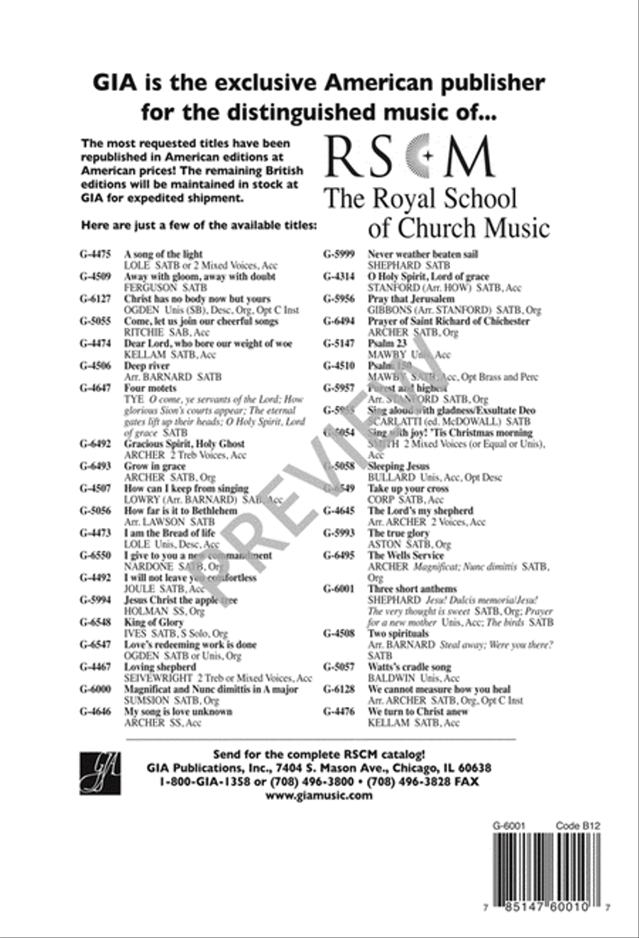 Three Short Anthems Three Short Anthems 4-Part scores gallery preview page 13