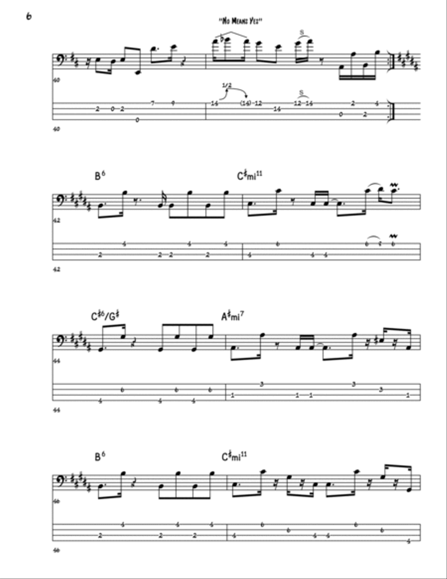 No Means Yes Bass Guitar scores gallery preview page 6