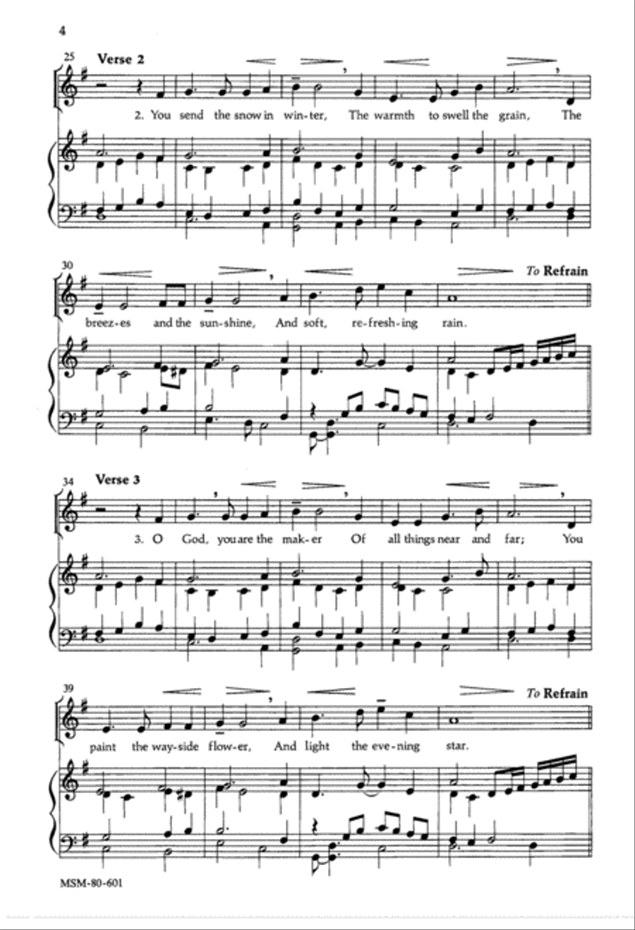 All Good Gifts Unison Choir scores gallery preview page 4